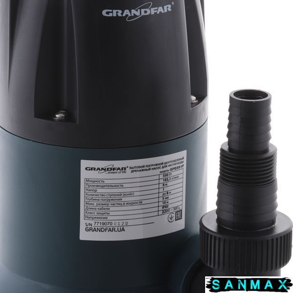 Дренажний насос для чистої води Grandfar GPE551F (GF1091) GF1091 фото