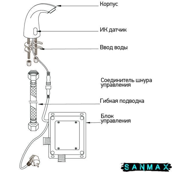 Монокран на одну воду сенсорний Mixxus Premium Timo 001 (MI2837) MI2837 фото