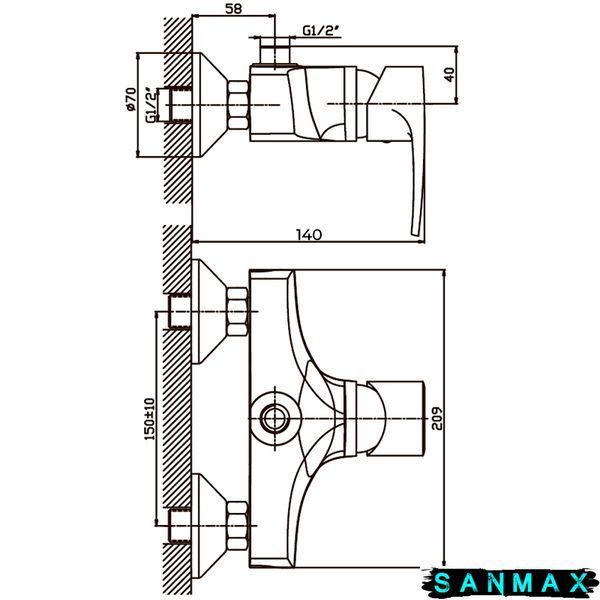 Змішувач для душа Haiba Ceba 003 (HB0027) HB0027 фото