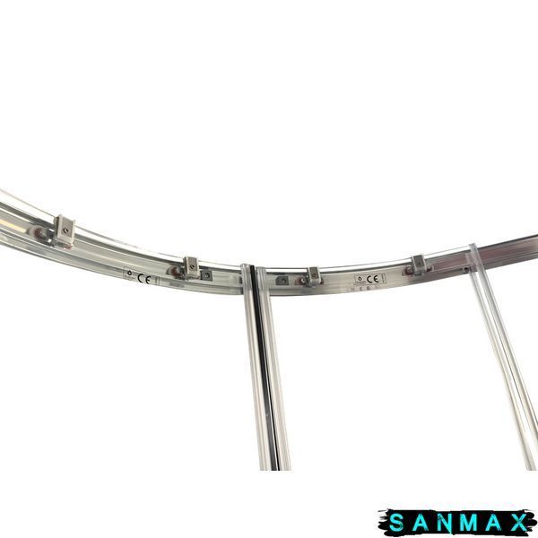 Душова кабіна без піддону Koer SR SC04-90x90x195-TR-02 прозоре скло Easy Clean 5мм SS Color (KR5682) KR5682 фото