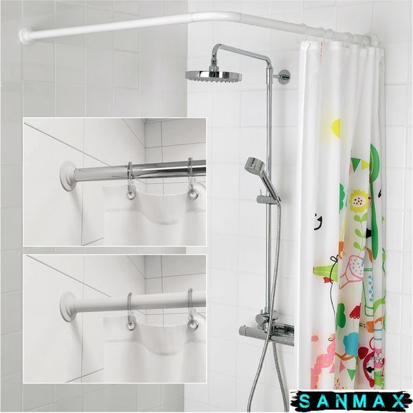 Штанга для шторки кутова Mixxus CRA-A-90x90 90x90cm (алюміній) (БЛІСТЕР) (AC3591) AC3591 фото