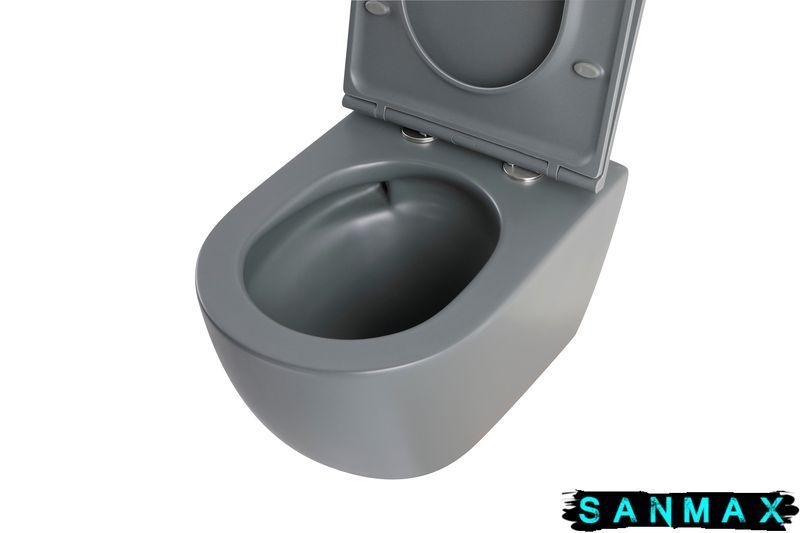 Унітаз підвісний Mixxus Premium Ellipse-0308-T3 Сірий 490x360x360mm система змиву Tornado 3.0 (MP6654) MP6654 фото