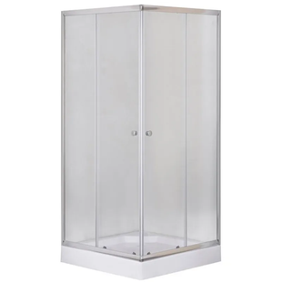Душова кабіна з низьким піддоном Mixxus Cubic SCT01-90x90x195-FB Хром матове скло 4мм (MI6903) MI6903 фото