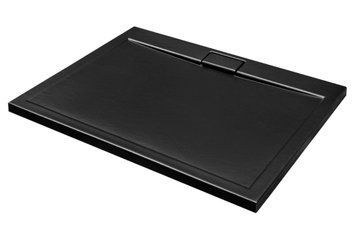 Піддон прямокутний Besco Axim UltraSlim 120х90 Stone effect чорний + сифон BAX-129-PCN фото