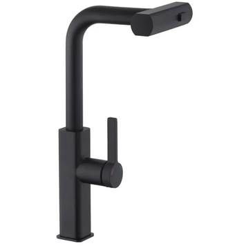 Змішувач для кухні з висувною лійкою Mixxus Premium Hammer 014 Чорний (MI6954) MI6954 фото