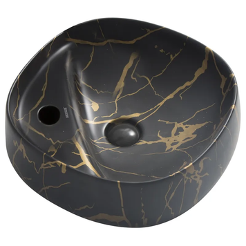 Раковина накладна Mixxus Premium Wave-0201 Marble 430х430х150mm з отвором під змішувач (MP6536) MP6536 фото