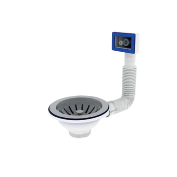 Випуск різьбовий Zerix Ks-01 3 1/2" з гнучким прямокутним переливом (ZX5091) ZX5091 фото