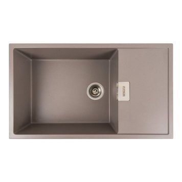 Гранітна мийка для кухні Platinum 8650 Diamond матова Дюна SP000040863 фото