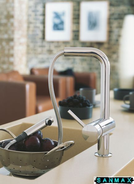 Змішувач для кухні з висувним виливом Grohe Minta (32168000) 32168000 фото