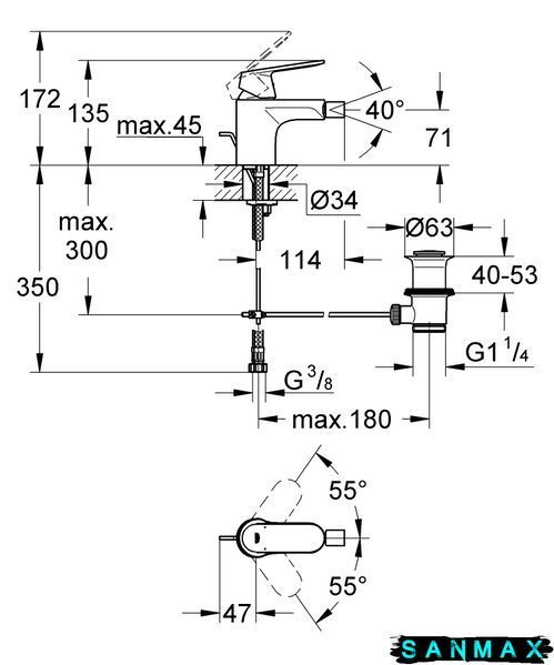 Змішувач для біде Grohe Eurosmart Cosmopolitan (32839000) 32839000 фото
