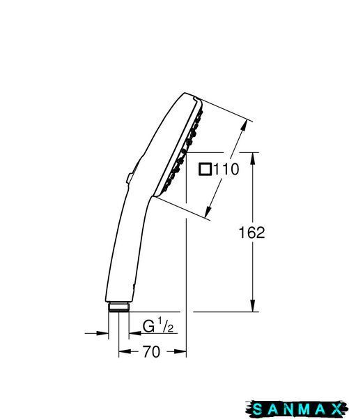 Лійка ручна для душу 3 режими струменю Grohe New Tempesta Cube 100 (27572003) 27572003 фото