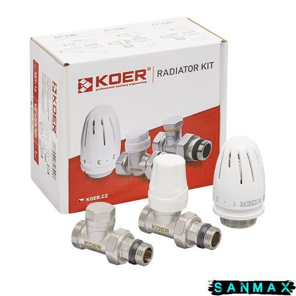 Комплект для підключення радіатора 1/2x3/4 ЗЗ прямий Koer Set-15 (KR3180) KR3180 фото
