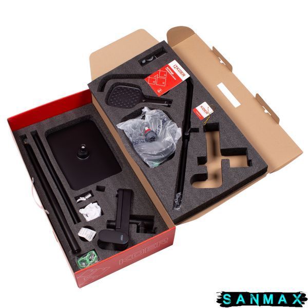 Душова система зі змішувачем Koer KB-56030-05, 3 функції Чорна (KR5428) KR5428 фото