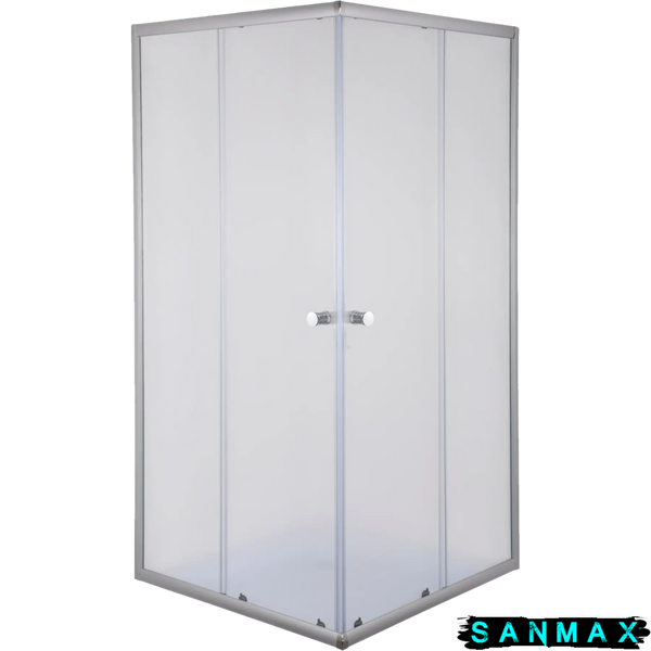 Душова кабіна з низьким піддоном Mixxus Cubic SCT01-90x90x195-FB Хром матове скло 4мм (MI6903) MI6903 фото