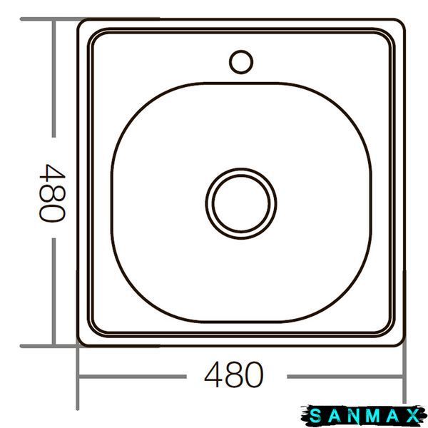 Мийка кухонна Zerix Z4848-06-160D (Decor) (ZM0558) ZM0558 фото