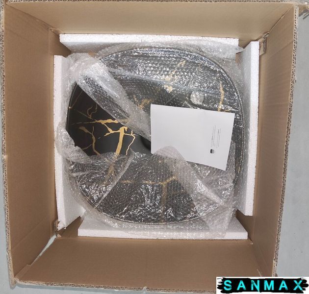 Раковина накладна Mixxus Premium Wave-0201 Marble 430х430х150mm з отвором під змішувач (MP6536) MP6536 фото
