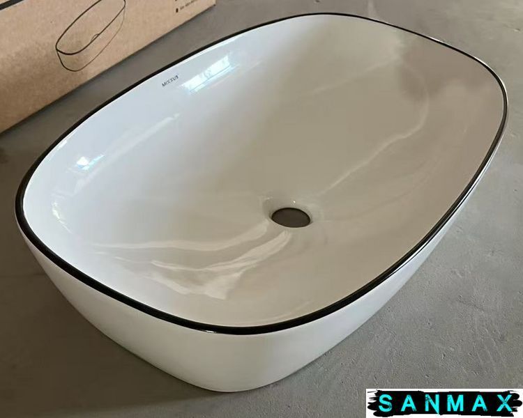 Раковина накладна Mixxus Premium Diverse-0111 Edge Чорний 600х380х140mm (MP6562) MP6562 фото