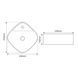 Раковина накладна Mixxus Premium Wave-0201 Marble 430х430х150mm з отвором під змішувач (MP6536) MP6536 фото 6