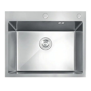 Кухонна інтегрована мийка Mixxus MH5843 Decor Nano-Silver (3.0/0.8) колір нержавійка (MI7041) MI7041 фото