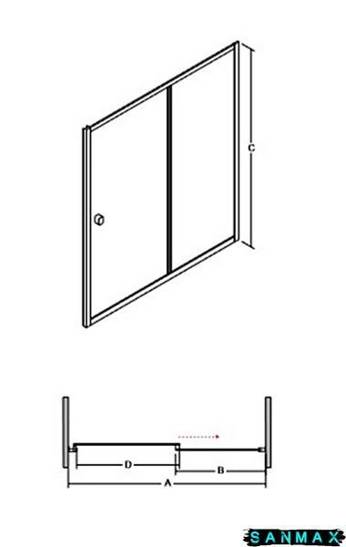 Шторка для ванни Besco Duo Slide II 150x150 DDS-II-150 фото