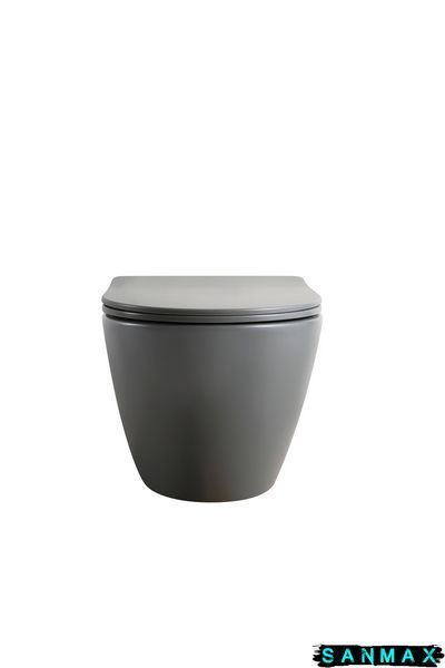 Унітаз підвісний Mixxus Premium Ellipse-0309-T1 Сірий 530x360x350mm система змиву Tornado 1.0 (MP6655) MP6655 фото