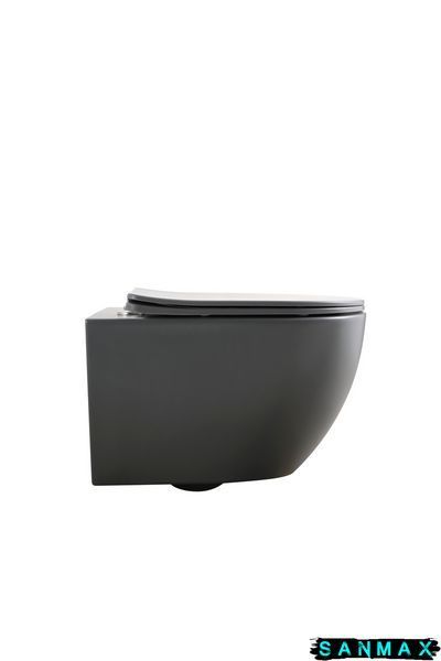 Унітаз підвісний Mixxus Premium Ellipse-0309-T1 Сірий 530x360x350mm система змиву Tornado 1.0 (MP6655) MP6655 фото