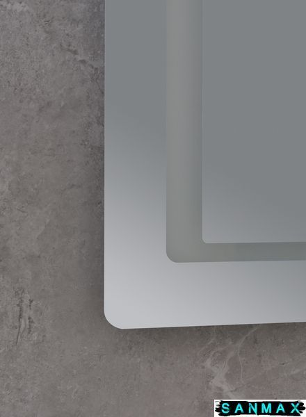 Дзеркало Mixxus Style MR03-80x60 (годинник+температура, Led-підсвічування, антизапотівання) (MI6005) MI6005 фото