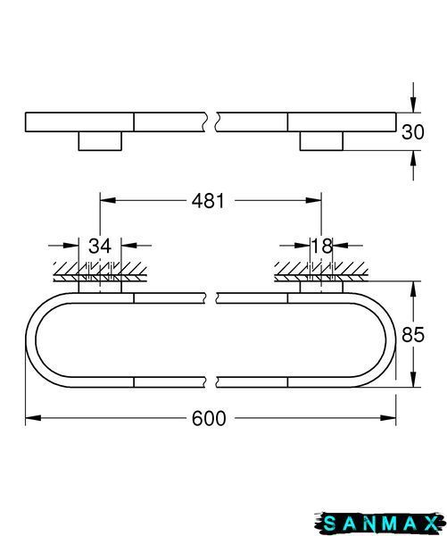 Тримач для рушників Grohe Selection (41056000) 41056000 фото