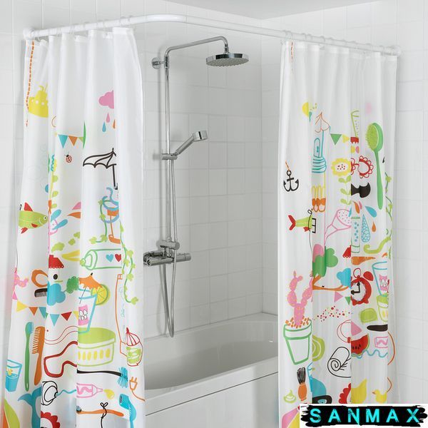 Штанга для шторки П-подібна універсальна Mixxus CRA-U-80x80x80 80x80x80cm, 80x160cm, 240cm (алюміній) блістер (AC3592) AC3592 фото
