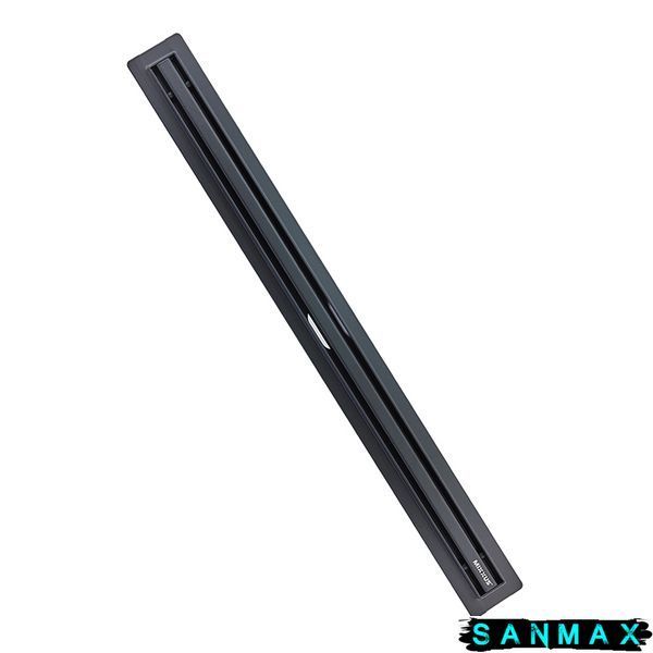 Душовий лінійний трап Mixxus Drain-05-60-Slim Чорний 30x600 із нержавіючої сталі (MI6169) MI6169 фото