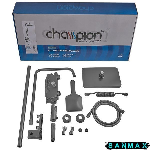 Душова система зі змішувачем Champion Pbm-009-J Графіт (CH6501) CH6501 фото