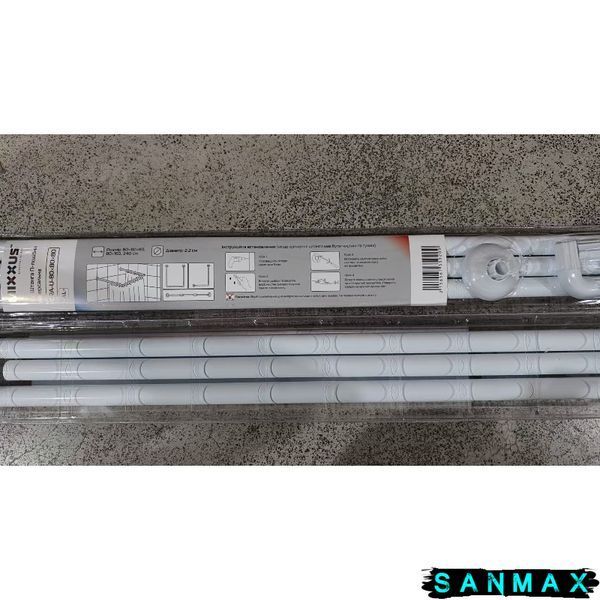 Штанга для шторки П-подібна універсальна Mixxus CRA-U-80x80x80 80x80x80cm, 80x160cm, 240cm (алюміній) блістер (AC3592) AC3592 фото