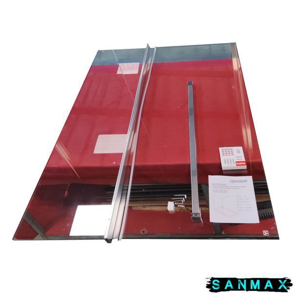 Душова перегородка Koer SR SP01-120x200-TR-01 Walk-In прозоре скло Easy Clean 8мм, хром (KR5394) KR5394 фото