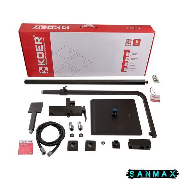 Душова система зі змішувачем Koer KB-56009-05 Чорна (KR3507) KR3507 фото