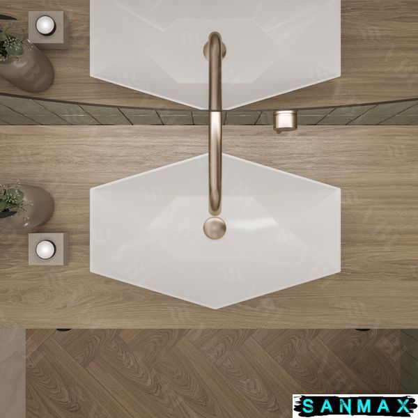 Умивальник накладний Vbi Venezia S Білий VBI-012401 фото