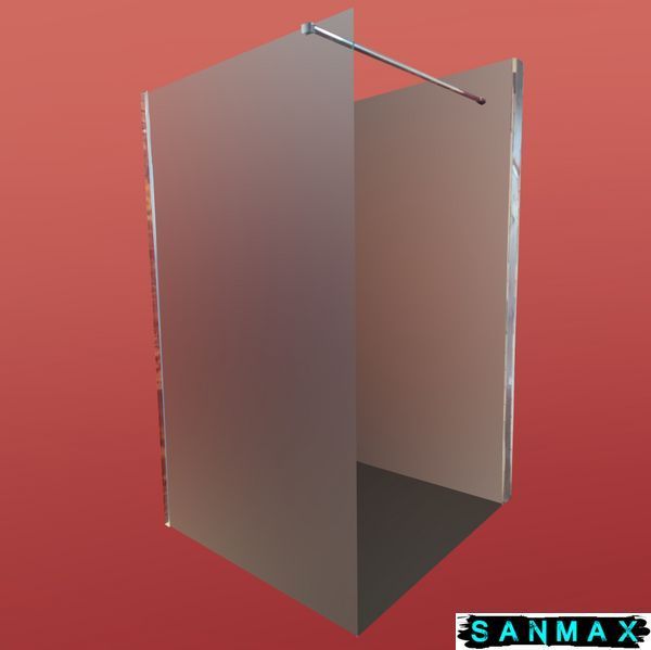 Душова перегородка Koer SR SP01-120x200-TR-01 Walk-In прозоре скло Easy Clean 8мм, хром (KR5394) KR5394 фото