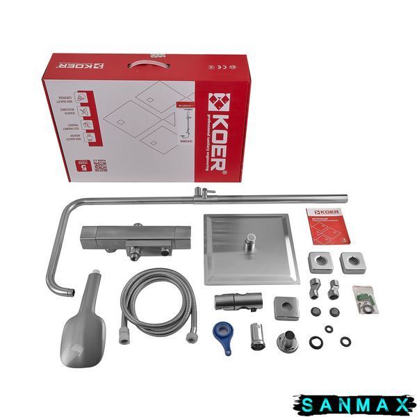 Душова система термостатична Koer KI-57017-02 Нерж (KR4788) KR4788 фото
