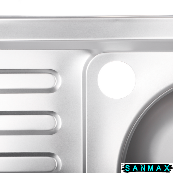 Мийка кухонна накладна Zerix Z8050R-04-160E (Satin) (ZX1615) ZX1615 фото