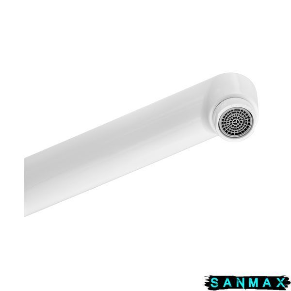 Змішувач для ванни Plamix Lucas-006 Euro Set Білий з шлангом, лійкою та кронштейном (PM0709) PM0709 фото