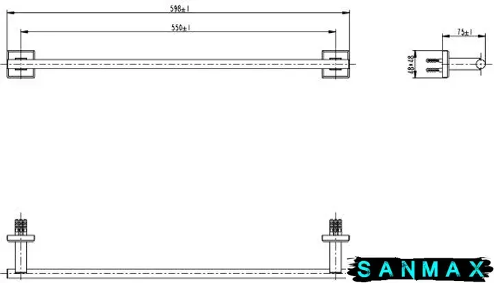 Тримач PERLA SOLID для рушника PSA5244 хром PSA5244 фото