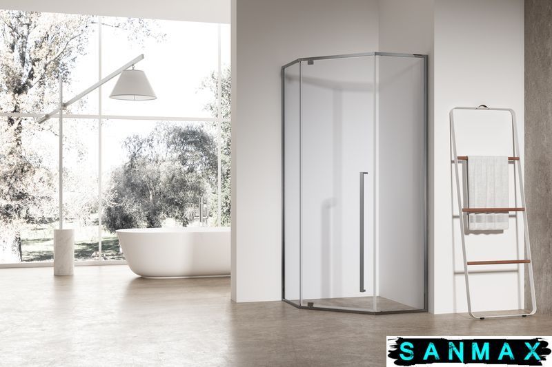 Душова кабіна без піддону Koer SR SC06-90x90x200-TR-07 прозоре скло Easy Clean 8мм, графіт (KR5366) KR5366 фото