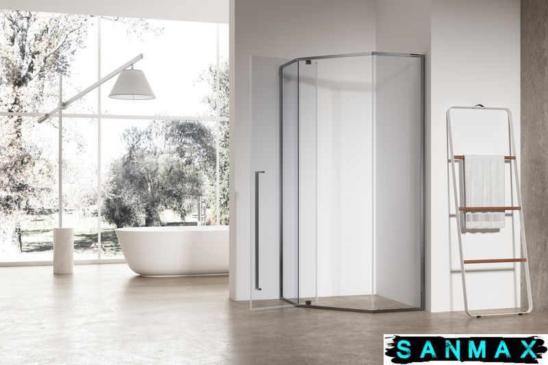 Душова кабіна без піддону Koer SR SC06-90x90x200-TR-07 прозоре скло Easy Clean 8мм, графіт (KR5366) KR5366 фото