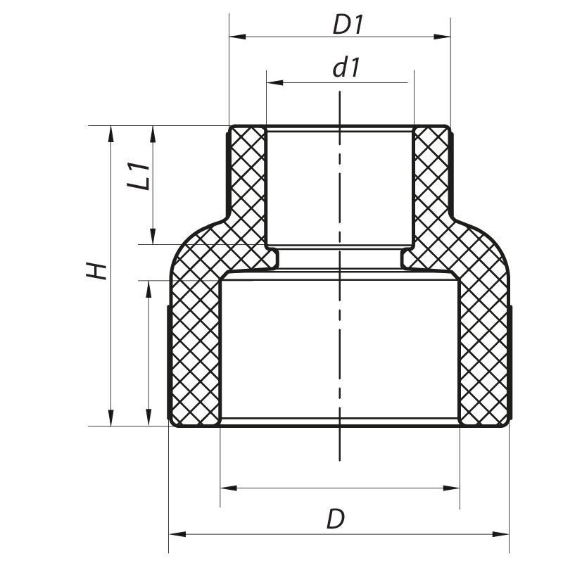Муфта редукційна ВВ 75x40 PPR Koer K0208.PRO 80 (KP2573) KP2573 фото