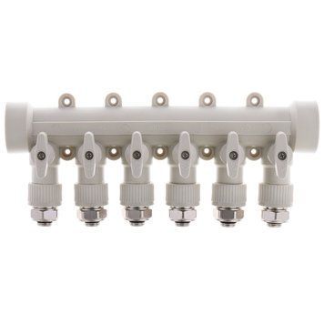Колектор розподільний 6-way з фітингом 40x20 PPR KOER K0194.PRO 11 (KP2559) KP2559 фото