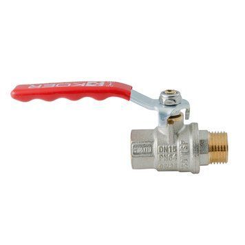 Кран кульовий 1/2 РГШ Вода Koer Extreme KE.215-15 Червона ручка (KR5750) KR5750 фото