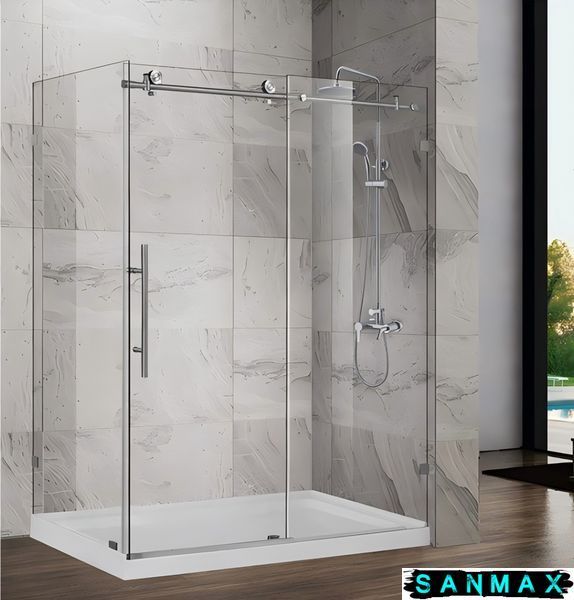 Душова кабіна без піддону Koer SR SC07-120x90x200-TR-01 прозоре скло Easy Clean 8мм, хром (KR5370) KR5370 фото