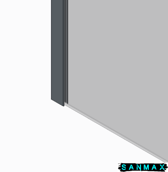 Душова перегородка Koer SR SP01-90x200-TR-01 Walk-In прозоре скло Easy Clean 8мм, хром (KR5392) KR5392 фото