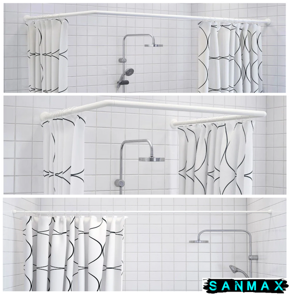 Штанга для шторки П-подібна універсальна Mixxus CRA-U-90x90x90 90x90x90cm, 90x180cm, 270cm (алюміній) блістер (AC3593) AC3593 фото