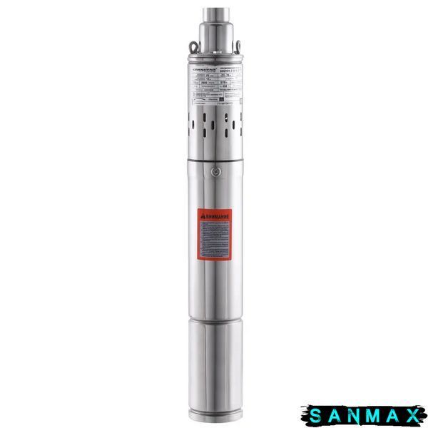 Насос для свердловин шнековий Grandfar 3QGYD 1.2-50-0.37 H=70м;Q=25л/хв;P=370 Вт;&frac34;"каб.15м GF1105 фото