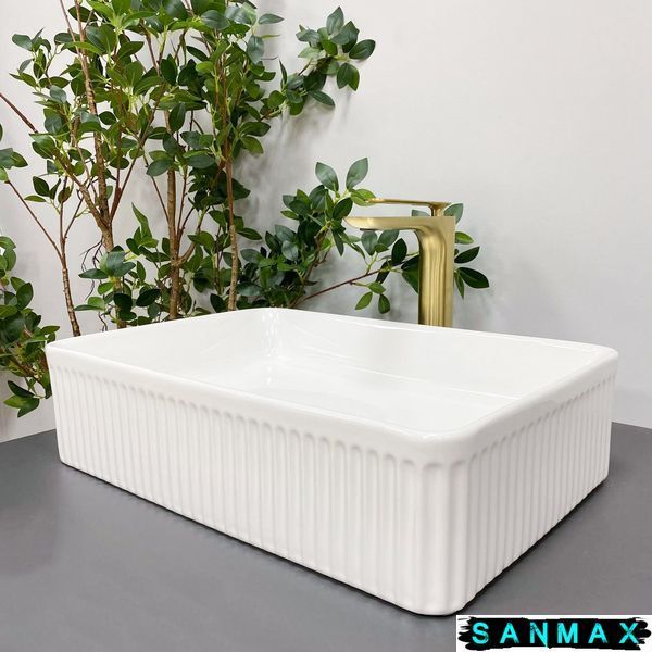 Умивальник (раковина) VBI BRESCIA WHITE накладний VBI-013900 фото